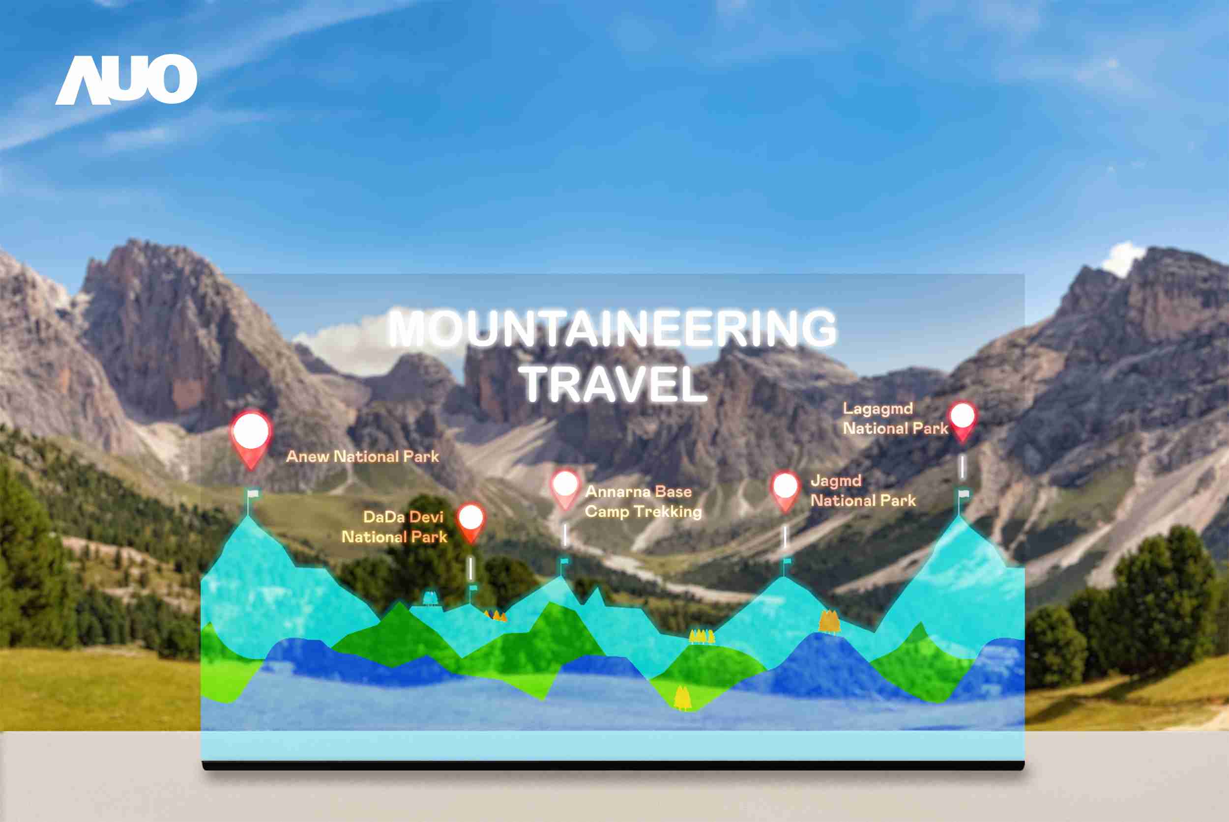 欧陆注册展示全球单片尺寸最大(*)42吋透明Micro LED显示器拼接而成的〝64吋透明Micro LED显示器〞，，，，具备高透明度、、、、1,000 nits高亮度、、广色域、、、采用三边无边框的无缝拼接等多重特色，，呈现超高清、、细腻画质而不遮挡后方视觉，，，，满足层峰需求，，，，可广泛运用于零售、、、艺术展览或商业空间等场域